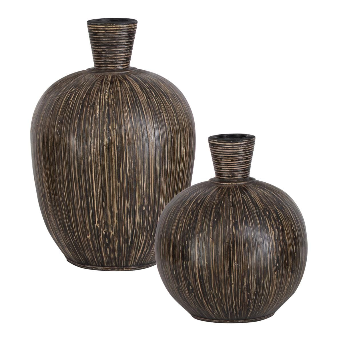 Uttermost Accessories Islander Black Vases Set of 2 House of Isabella UK