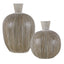 Uttermost Accessories Islander White Washed Vases, S/2 House of Isabella UK