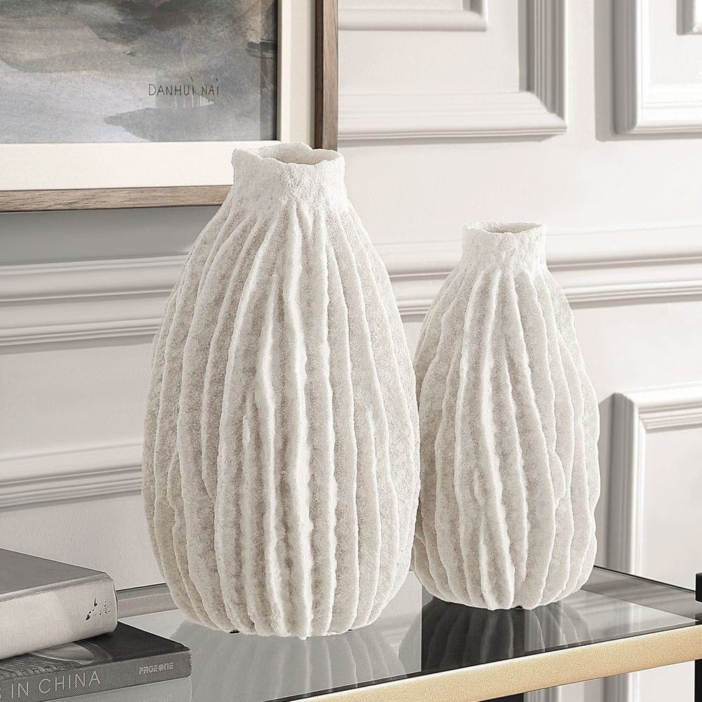 Uttermost Accessories Ivory Ridge Vases Set of 2 House of Isabella UK