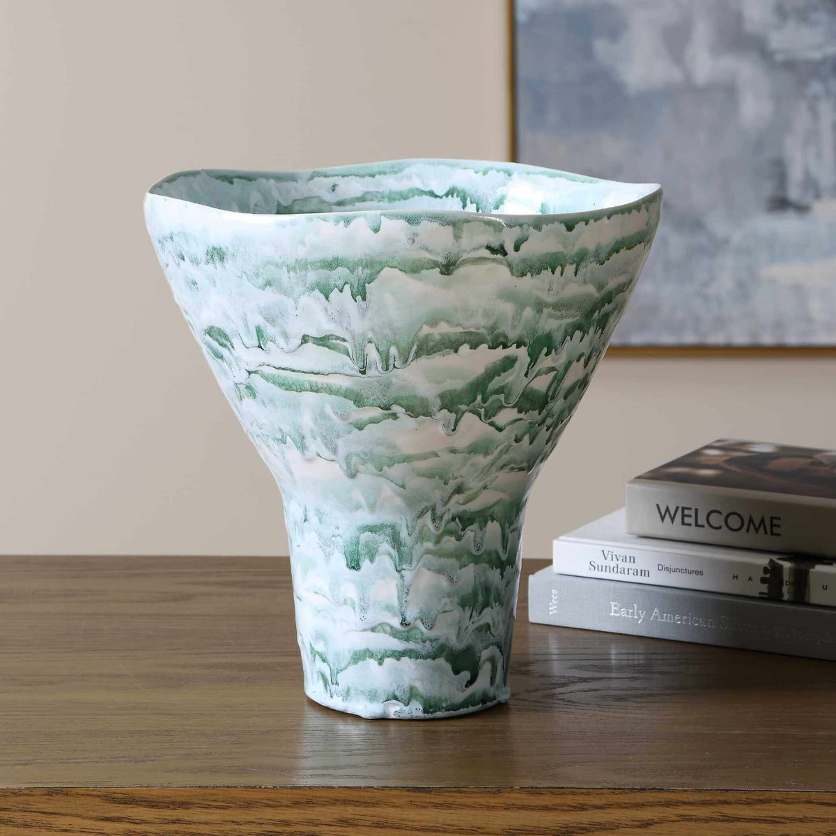 Uttermost Accessories Jameis Ceramic Watercolour Vase House of Isabella UK
