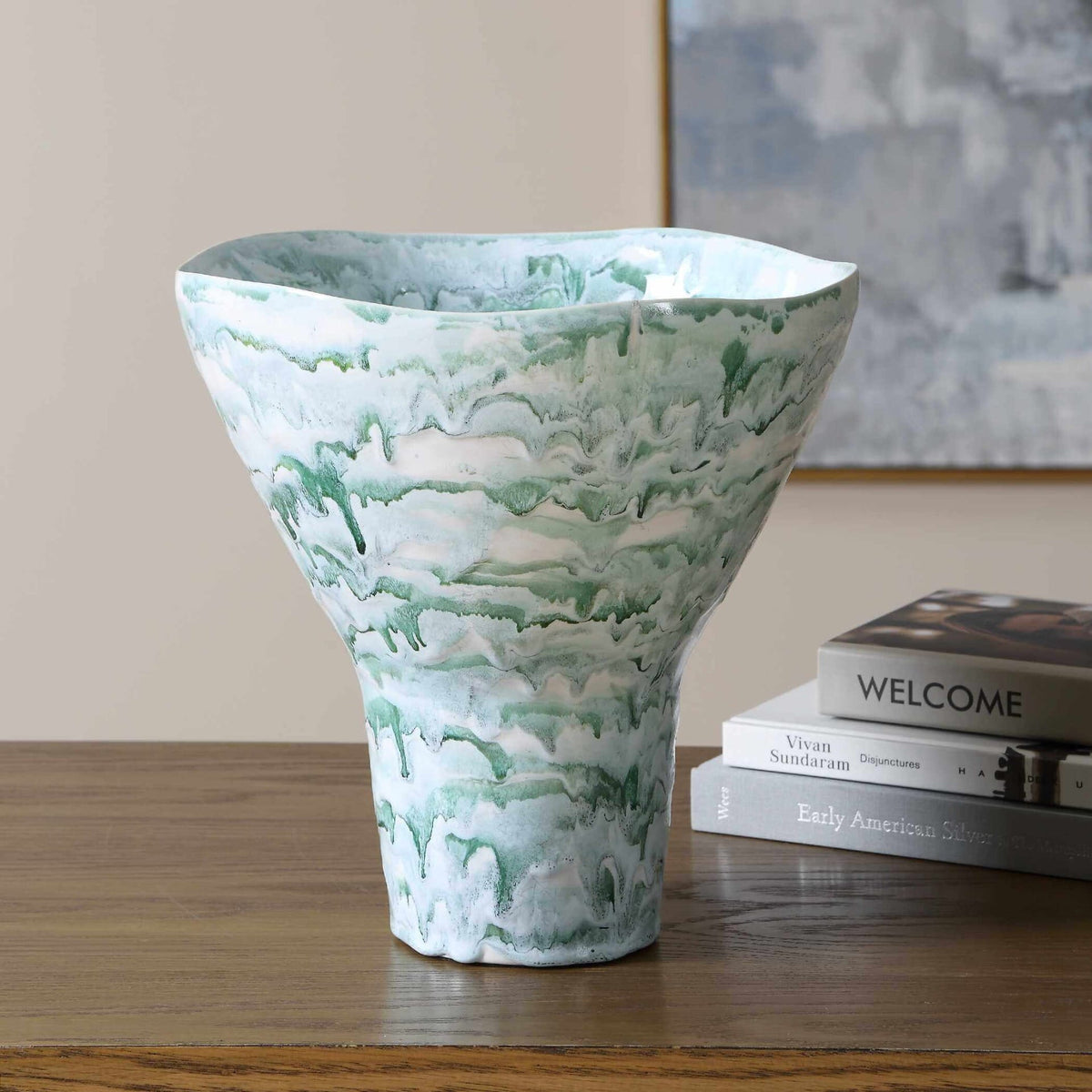 Uttermost Accessories Jameis Ceramic Watercolour Vase House of Isabella UK