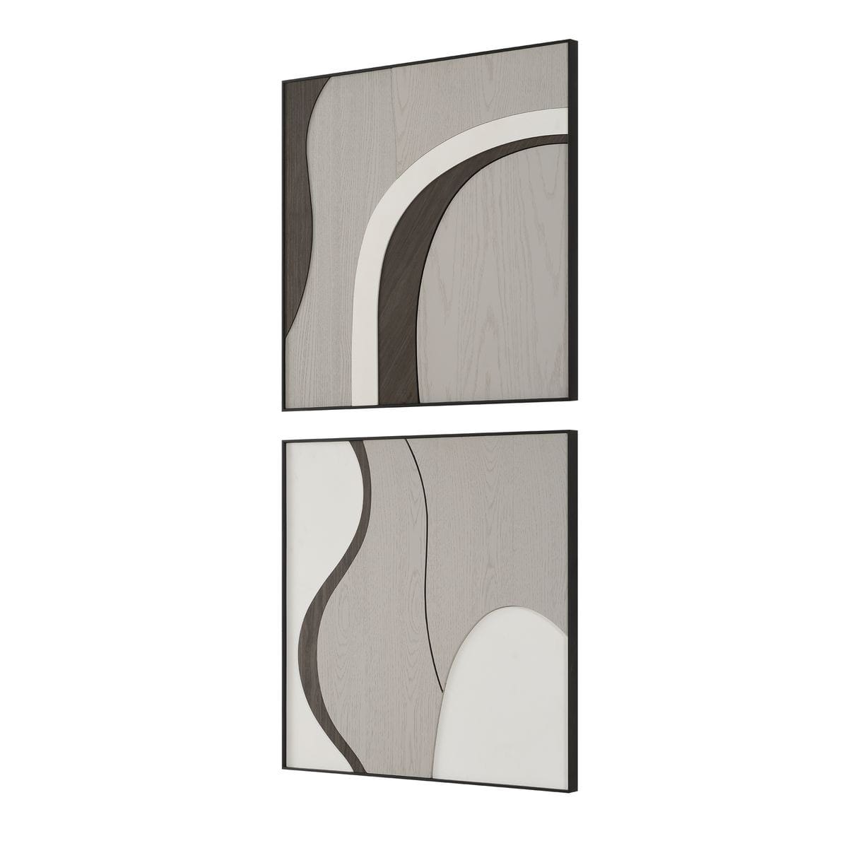 Uttermost Accessories Joel Modern Wood Wall Art - Set of 2 House of Isabella UK