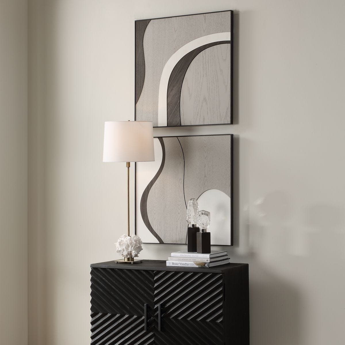 Uttermost Accessories Joel Modern Wood Wall Art - Set of 2 House of Isabella UK