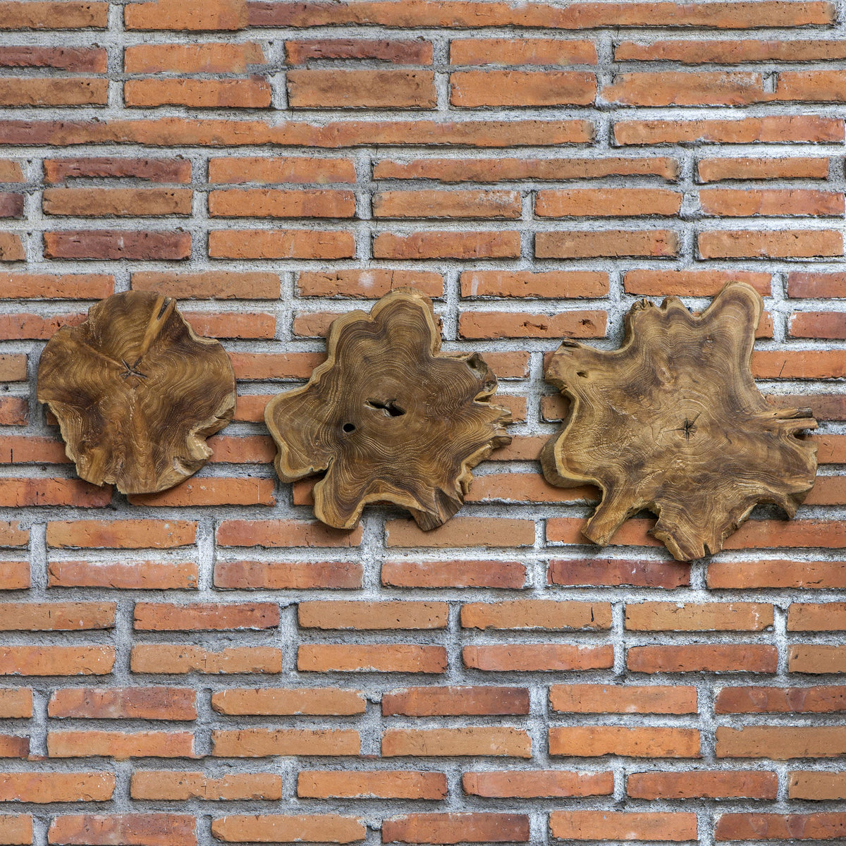 Uttermost Accessories Kalani Indoor-Outdoor Teak Wall Art - Set of 3 House of Isabella UK