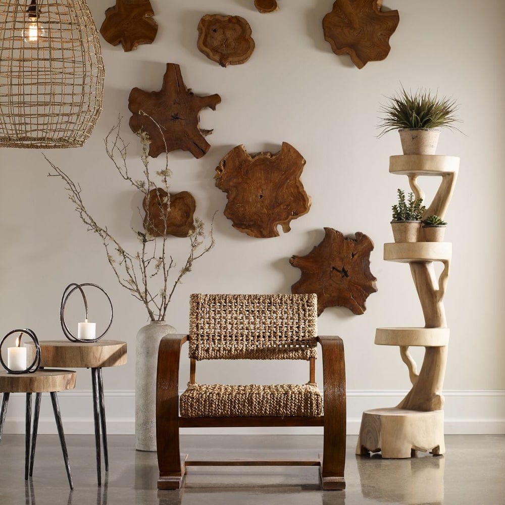 Uttermost Accessories Kalani Indoor-Outdoor Teak Wall Art - Set of 3 House of Isabella UK