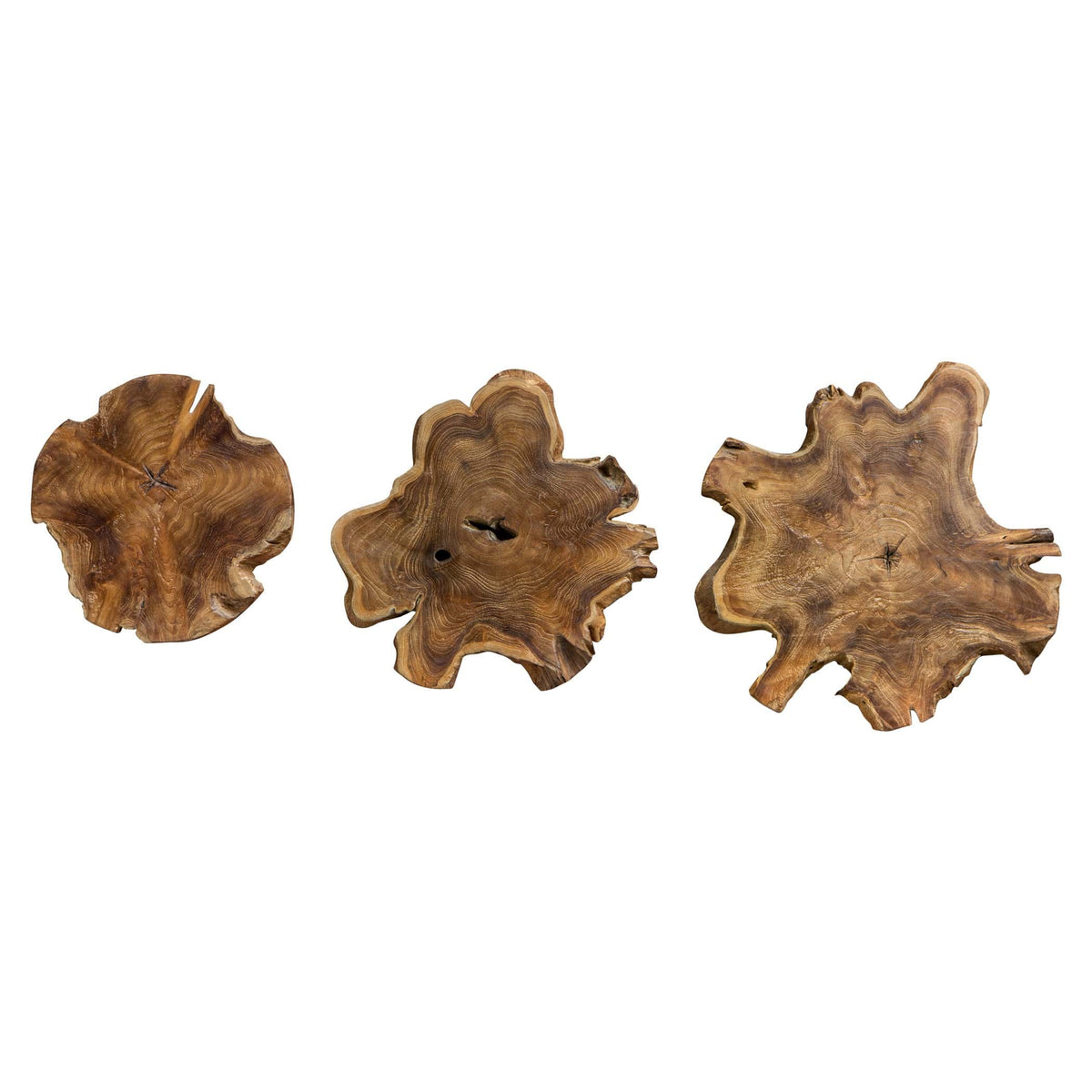 Uttermost Accessories Kalani Indoor-Outdoor Teak Wall Art - Set of 3 House of Isabella UK