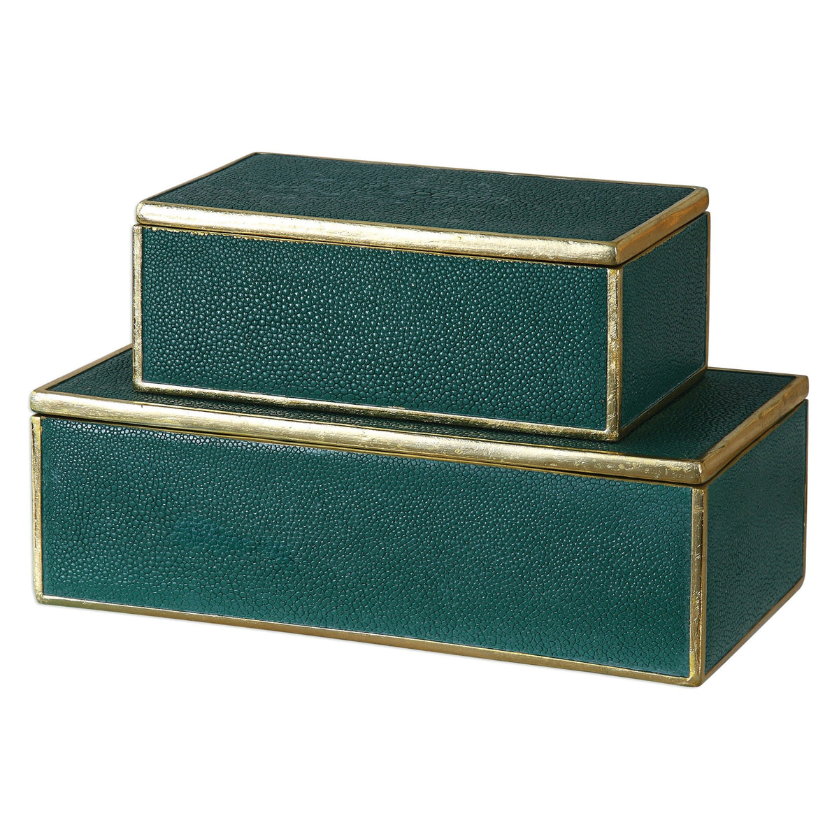 Uttermost Accessories Karis Emerald Green Boxes S/2 House of Isabella UK