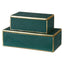 Uttermost Accessories Karis Emerald Green Boxes S/2 House of Isabella UK