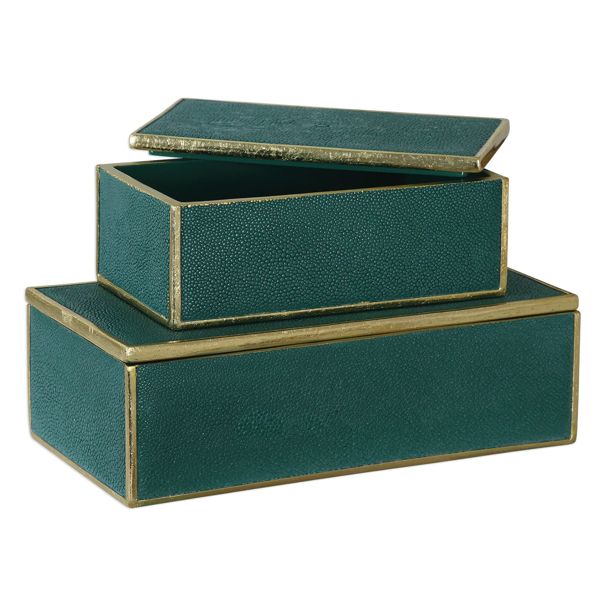 Uttermost Accessories Karis Emerald Green Boxes S/2 House of Isabella UK