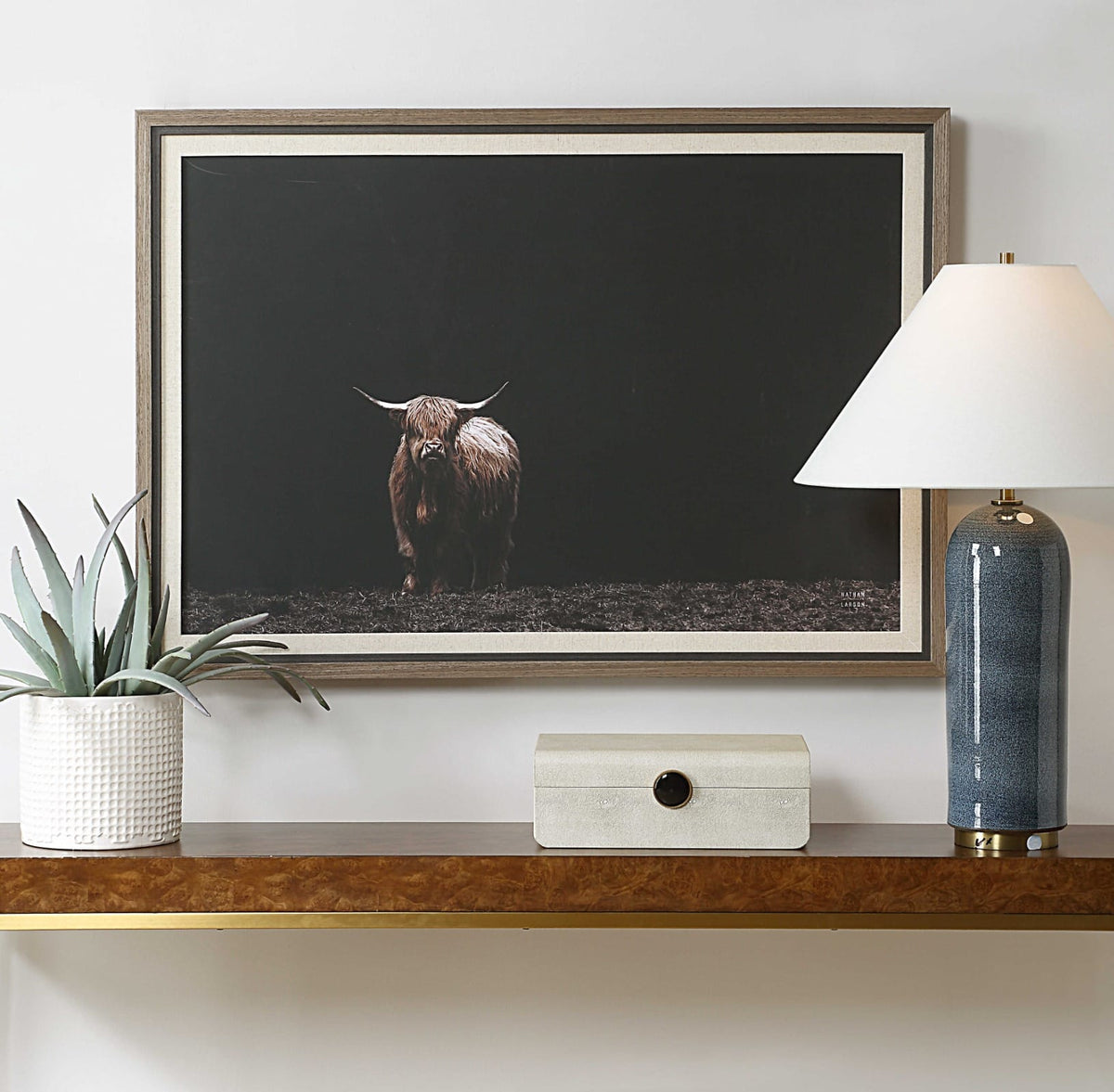 Uttermost Accessories King of the Hill Highland Cow Photography Print House of Isabella UK