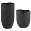 Uttermost Accessories Komorebi Indoor-Outdoor Vases in Black - Set of 2 House of Isabella UK
