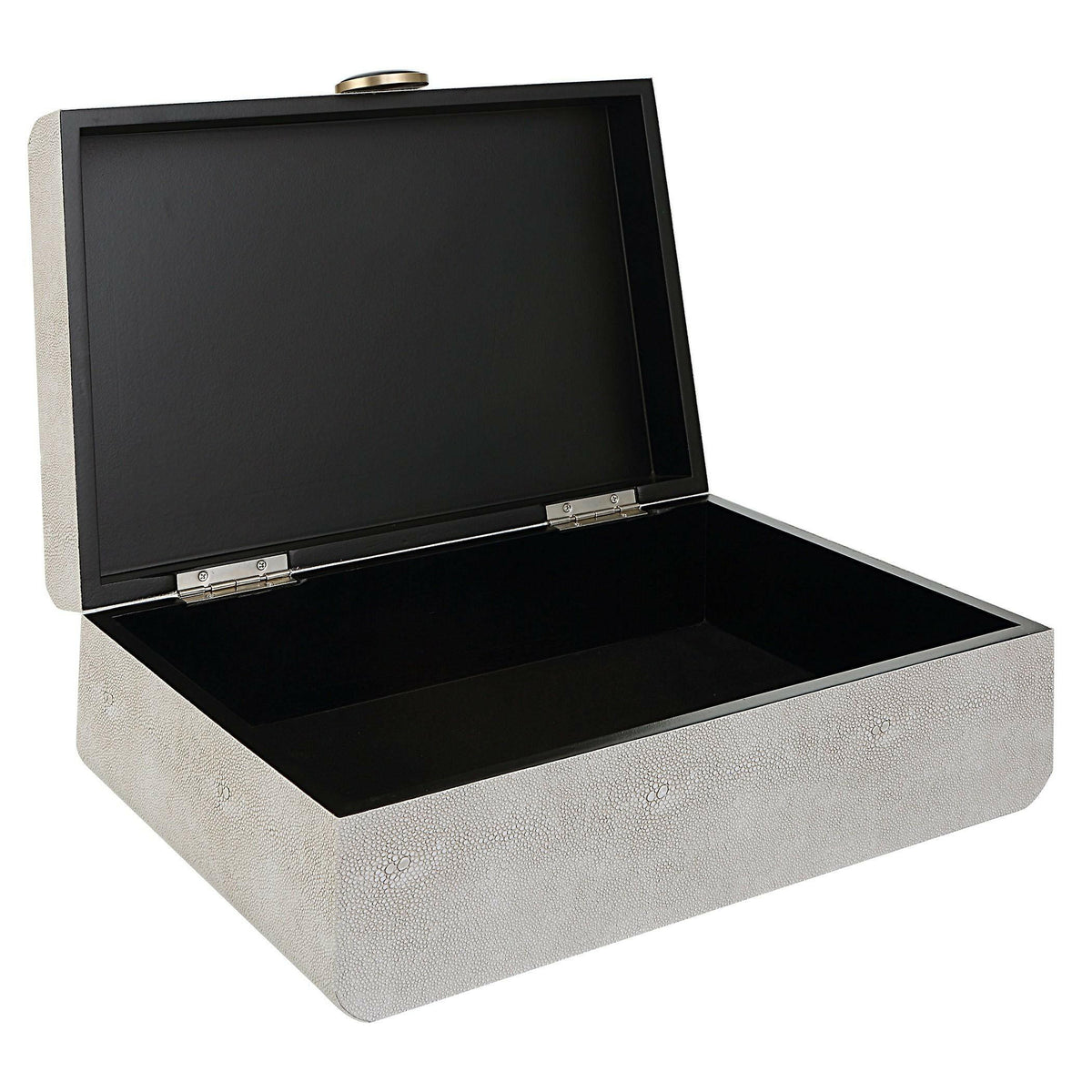 Lalique White Shagreen Box.