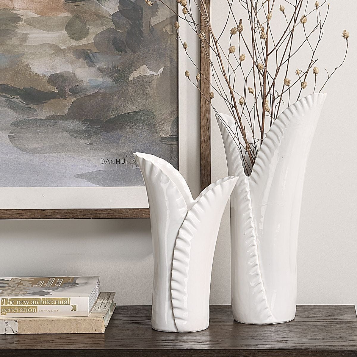 Uttermost Accessories Leafscape Vases Set of 2 House of Isabella UK