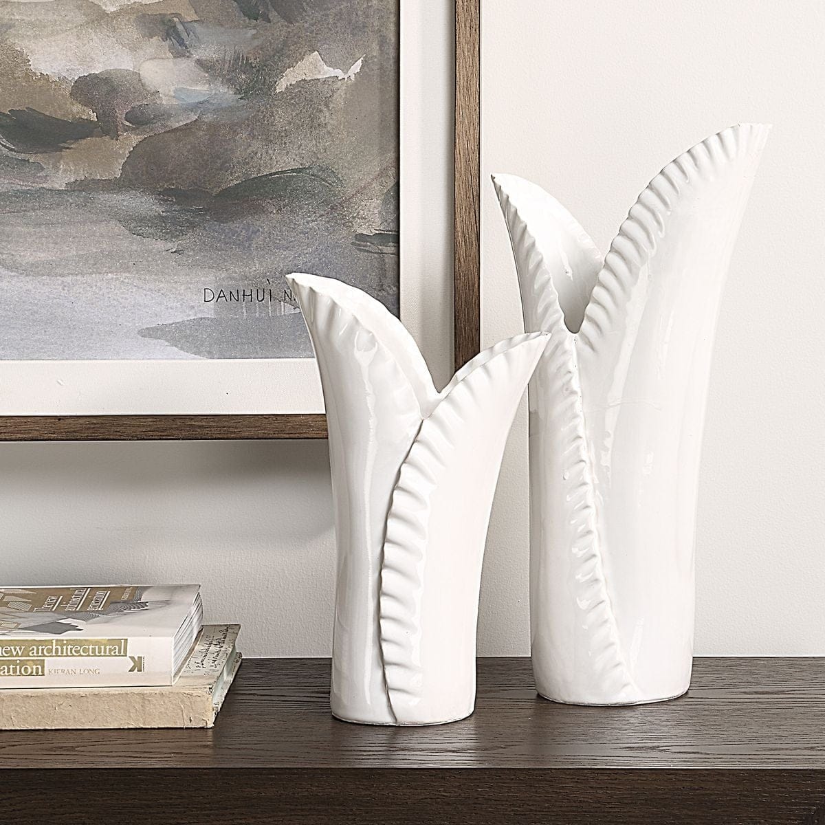 Uttermost Accessories Leafscape Vases Set of 2 House of Isabella UK