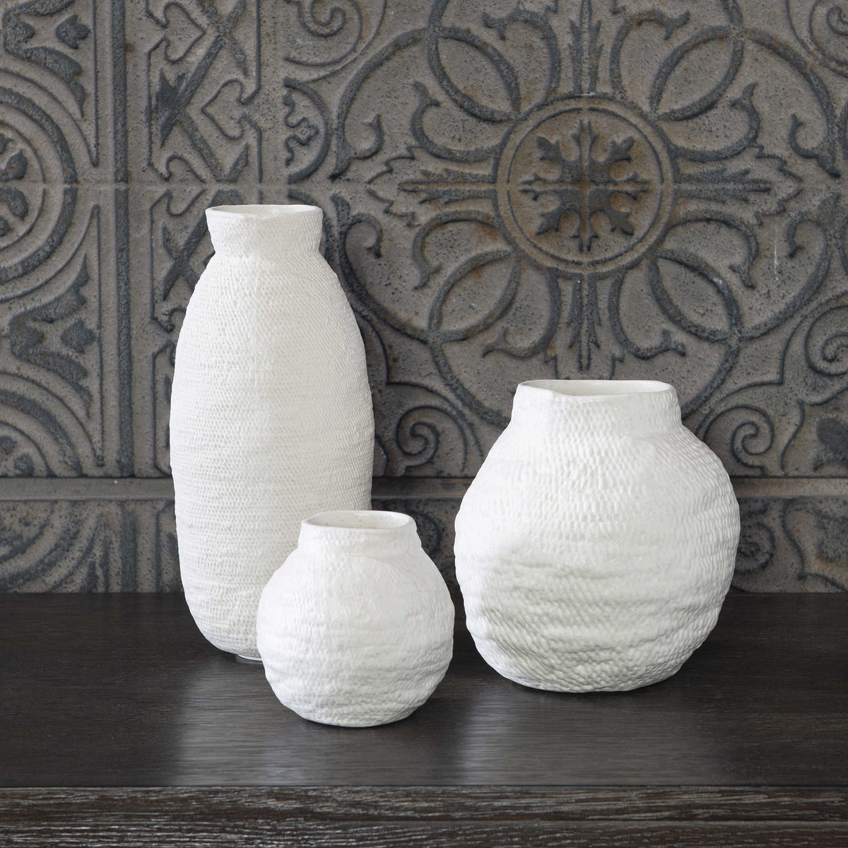 Uttermost Accessories Legacy Basket Vases, Set of 3 House of Isabella UK