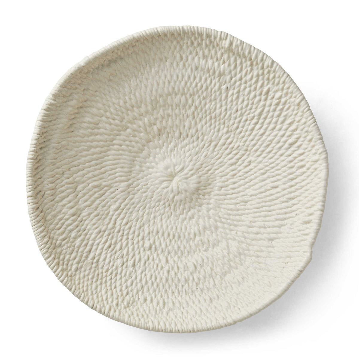 Uttermost Accessories Legacy Basket Wall-Mounted Ceramic Bowl in White House of Isabella UK