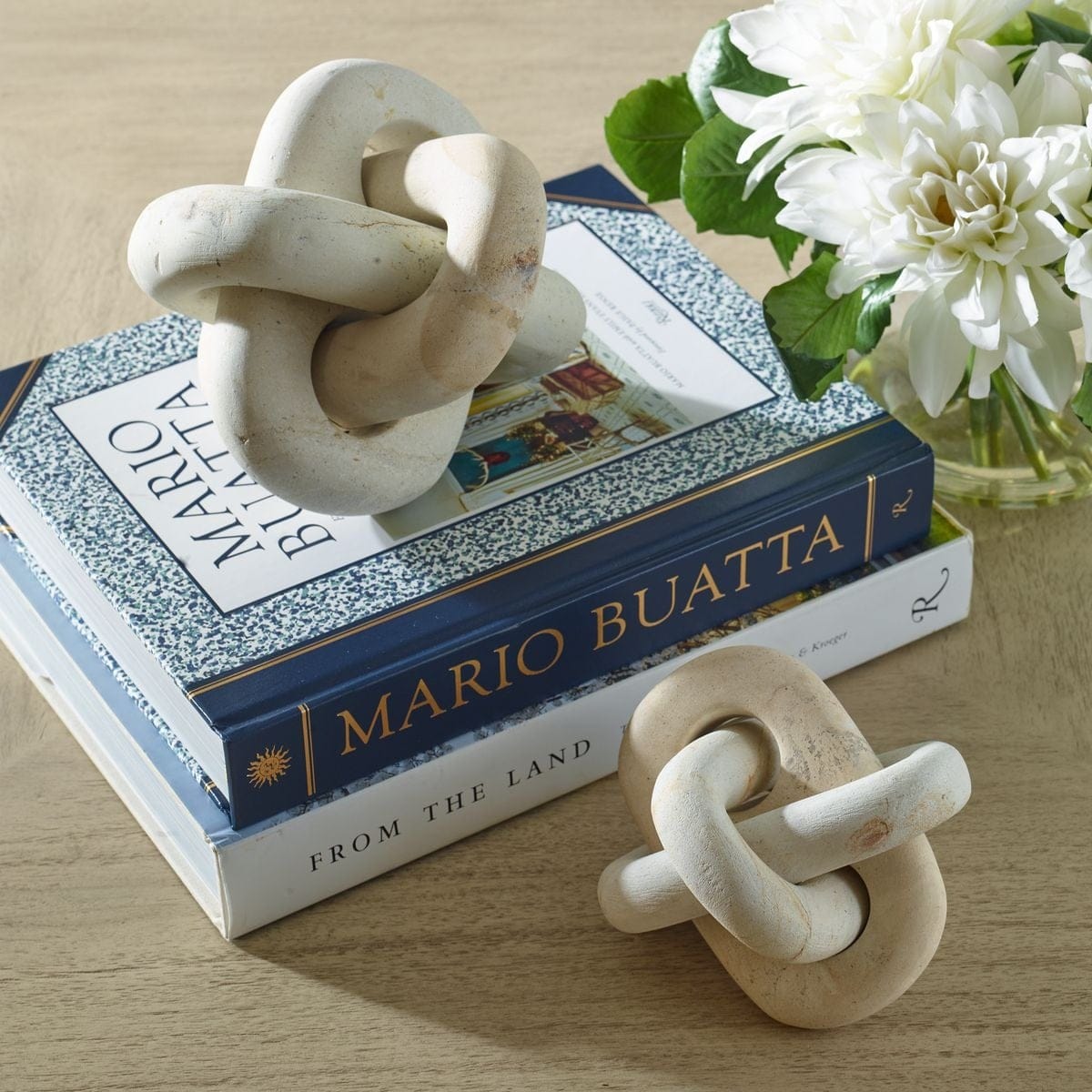 Uttermost Accessories Limestone Link Indoor-Outdoor Sculptures, Set of 2 House of Isabella UK