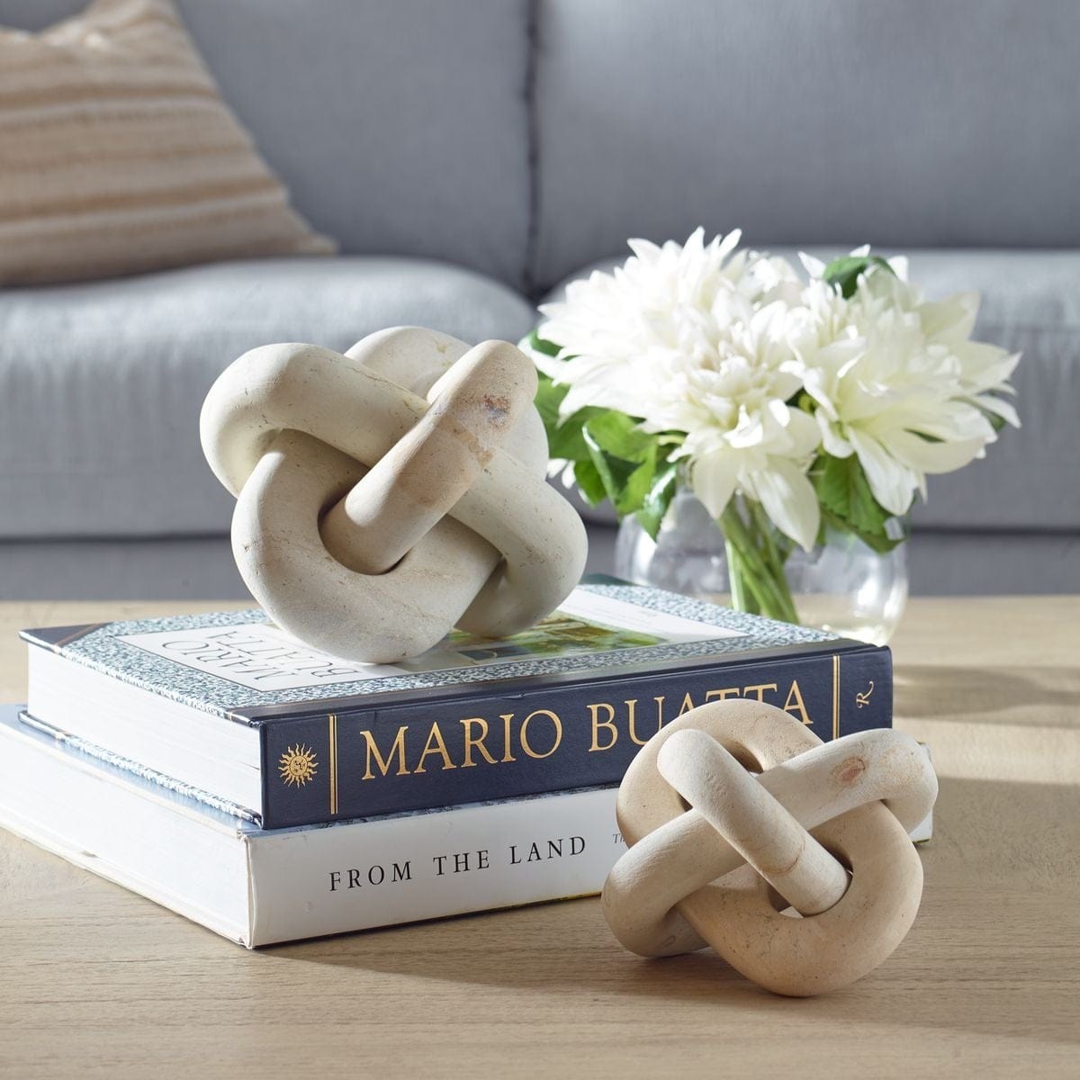 Uttermost Accessories Limestone Link Indoor-Outdoor Sculptures, Set of 2 House of Isabella UK