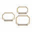 Uttermost Accessories Lindee Gold Wall Shelves S/3 House of Isabella UK