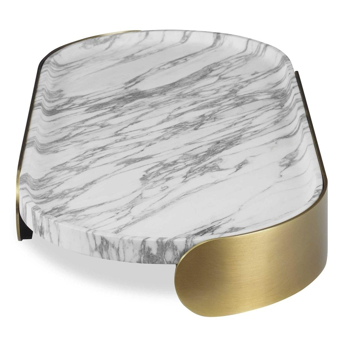 Uttermost Accessories Lozenge Tray - Arabescato Marble House of Isabella UK