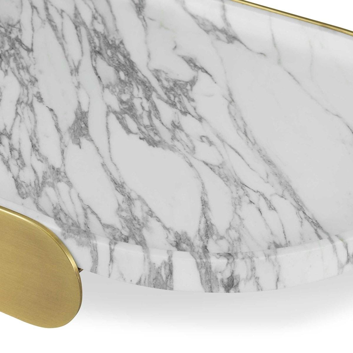 Uttermost Accessories Lozenge Tray - Arabescato Marble House of Isabella UK