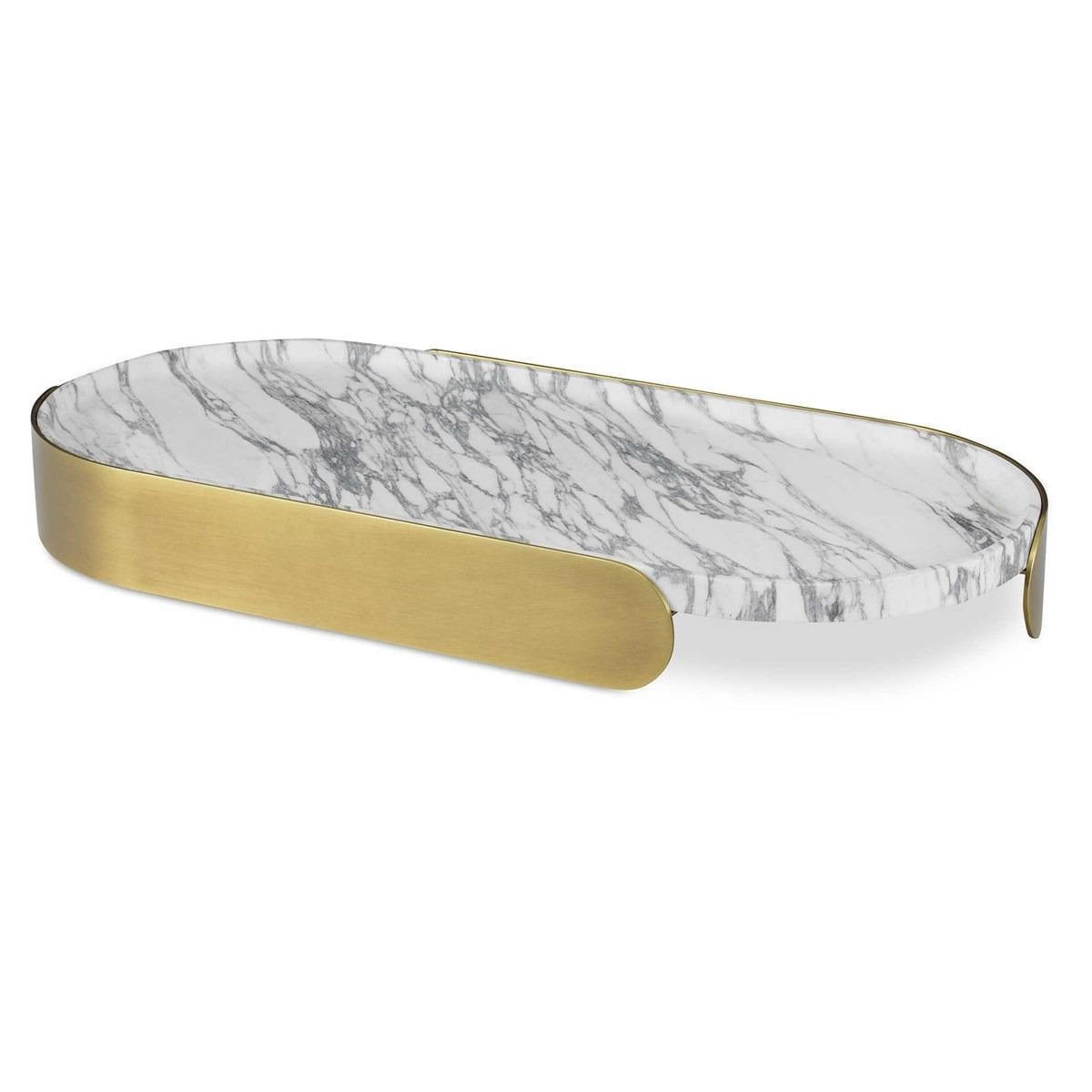 Uttermost Accessories Lozenge Tray - Arabescato Marble House of Isabella UK