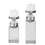 Uttermost Accessories Lucian Nickel Candleholders, Set/2 House of Isabella UK