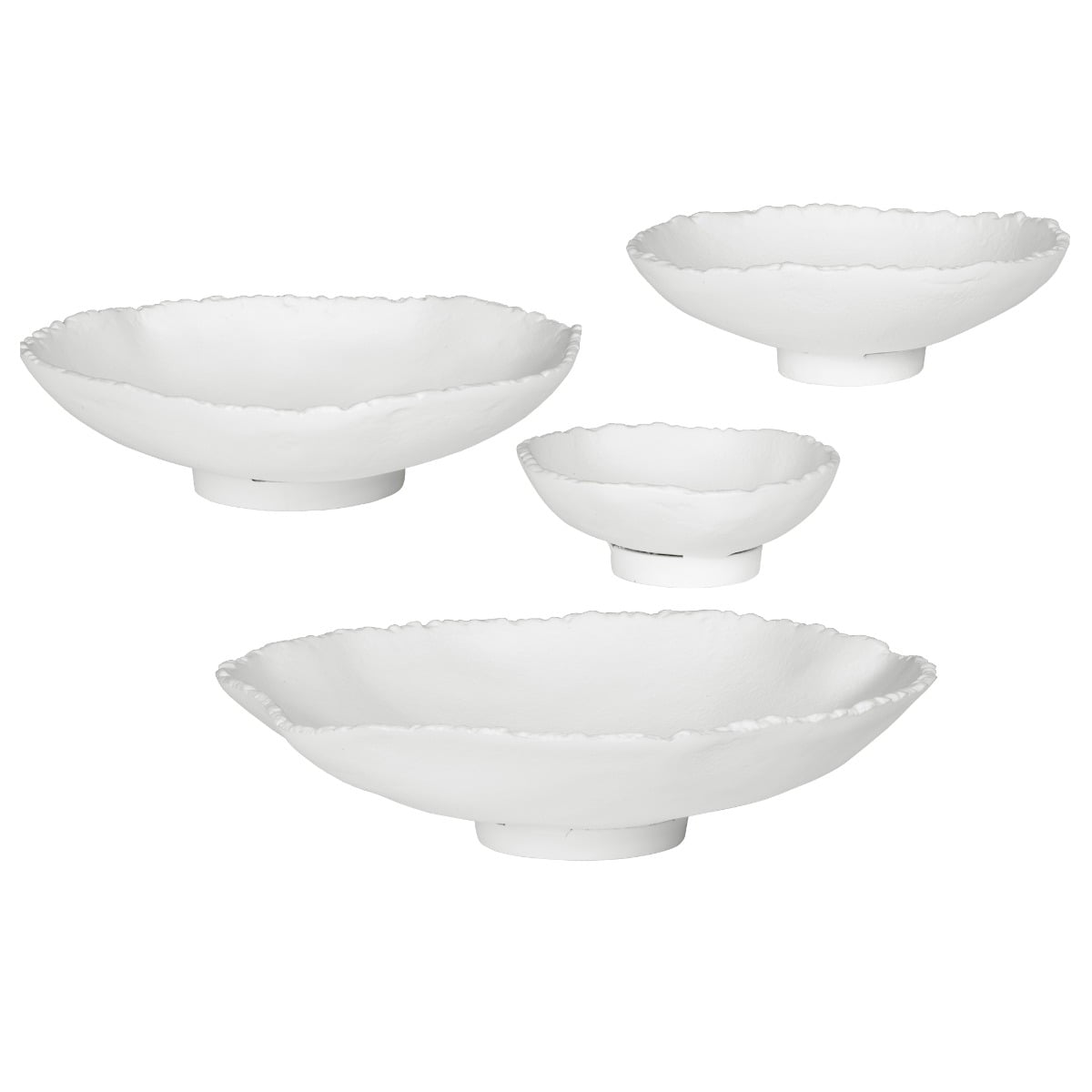 Uttermost Accessories Lucky Coins Wall Bowls in White Metal - Set of 4 House of Isabella UK