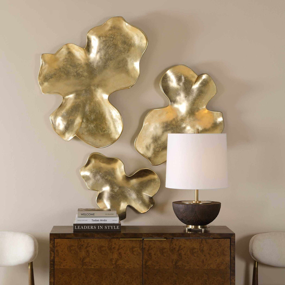 Uttermost Accessories Lumina Gold Wall Decor, Set of 3 House of Isabella UK