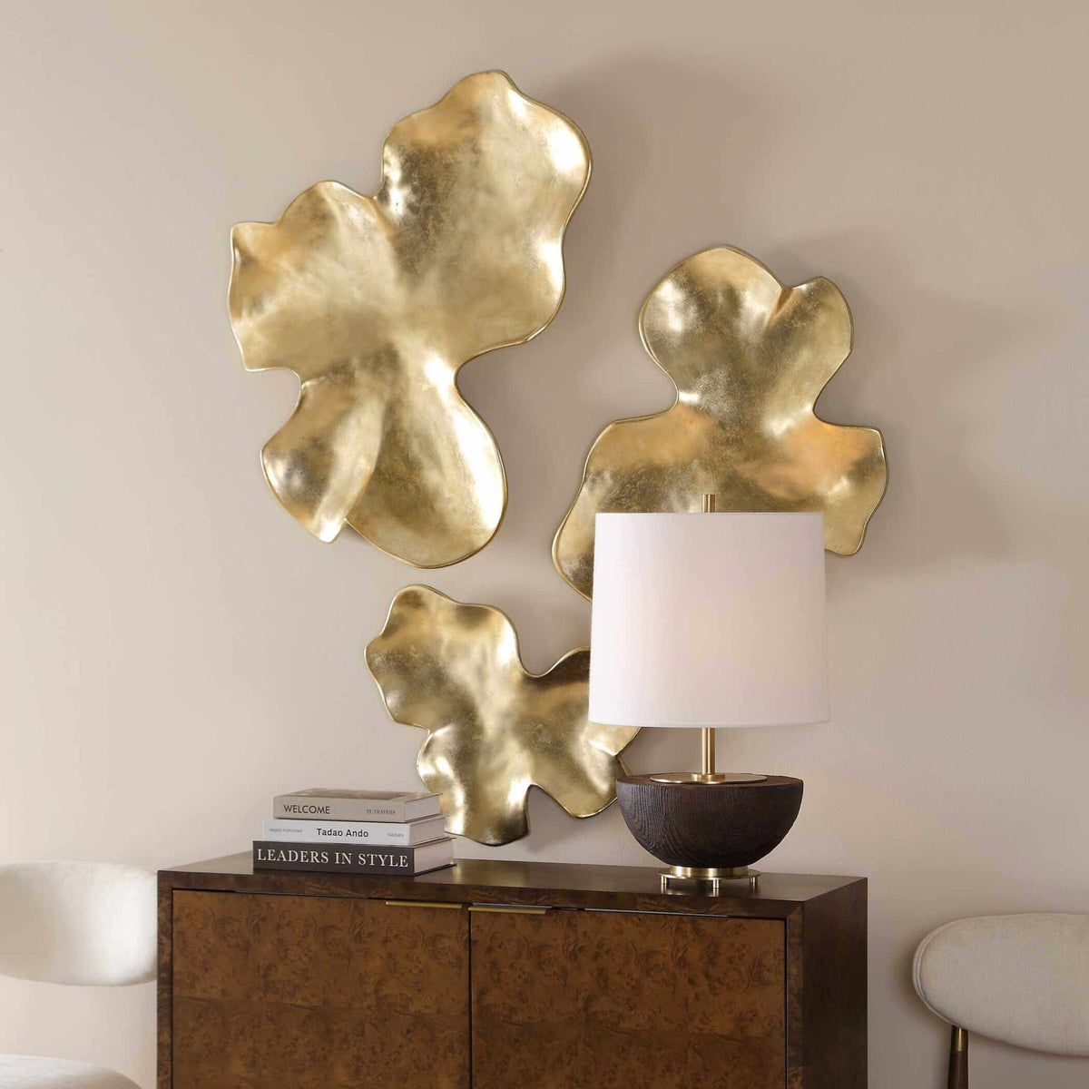 Uttermost Accessories Lumina Gold Wall Decor, Set of 3 House of Isabella UK