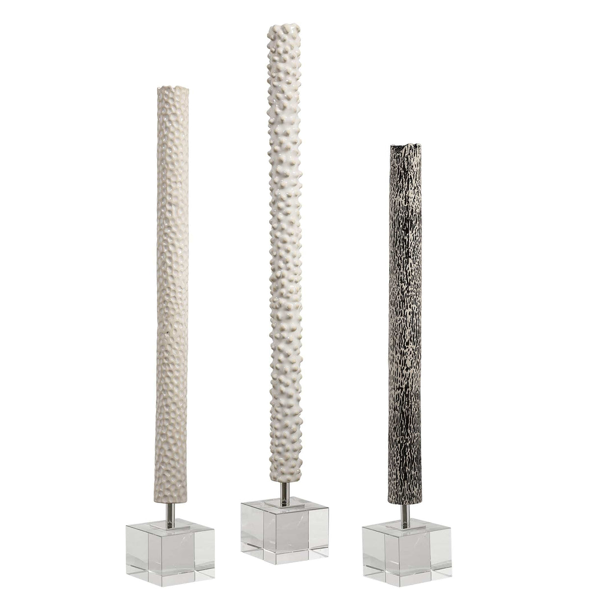 Uttermost Accessories Makira Cylindrical Sculptures, S/3 House of Isabella UK