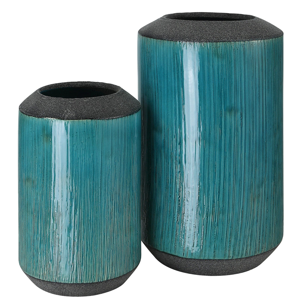 Uttermost Accessories Maui Aqua Blue Vases, S/2 House of Isabella UK
