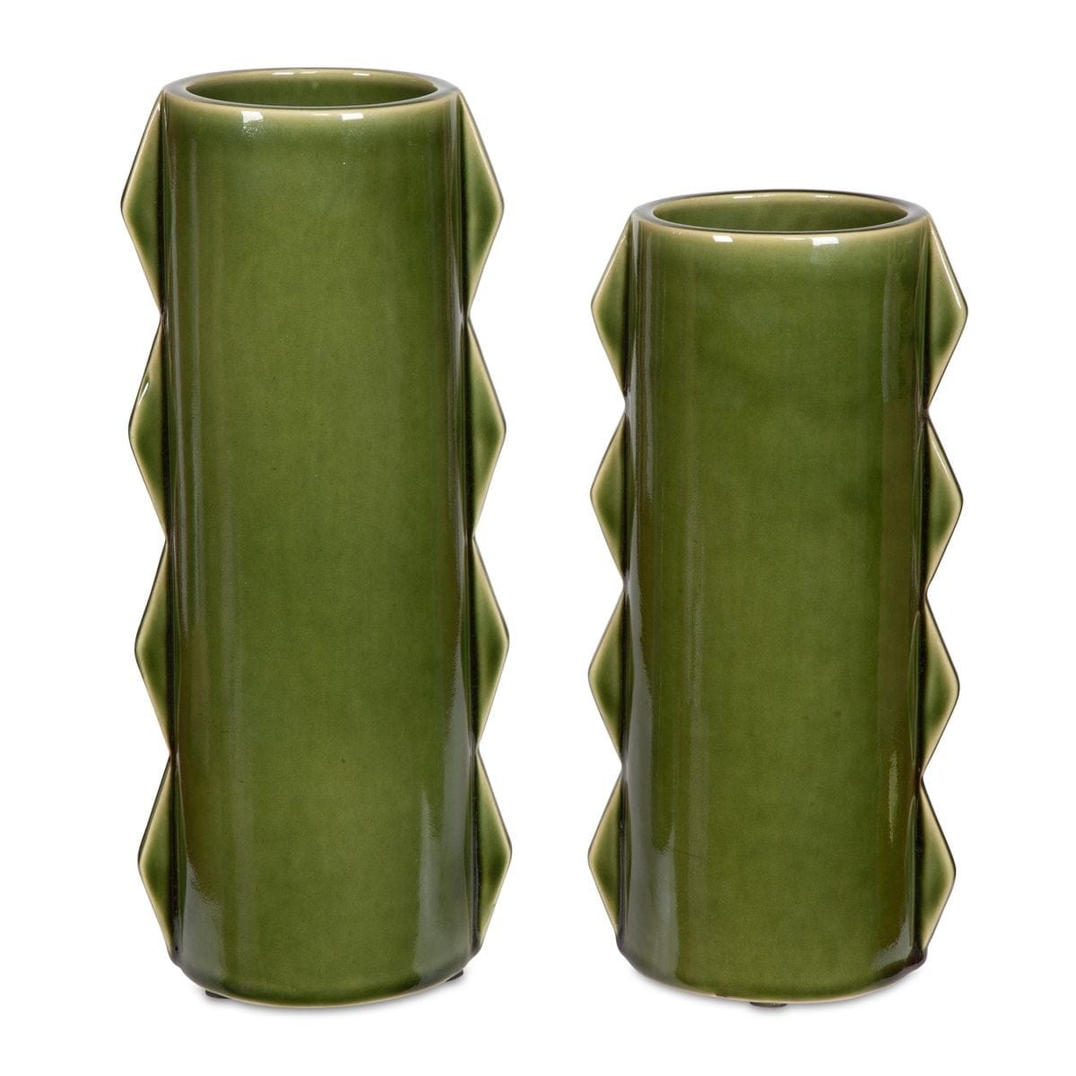 Uttermost Accessories Meander Indoor-Outdoor Green Vases, Set of 2 House of Isabella UK