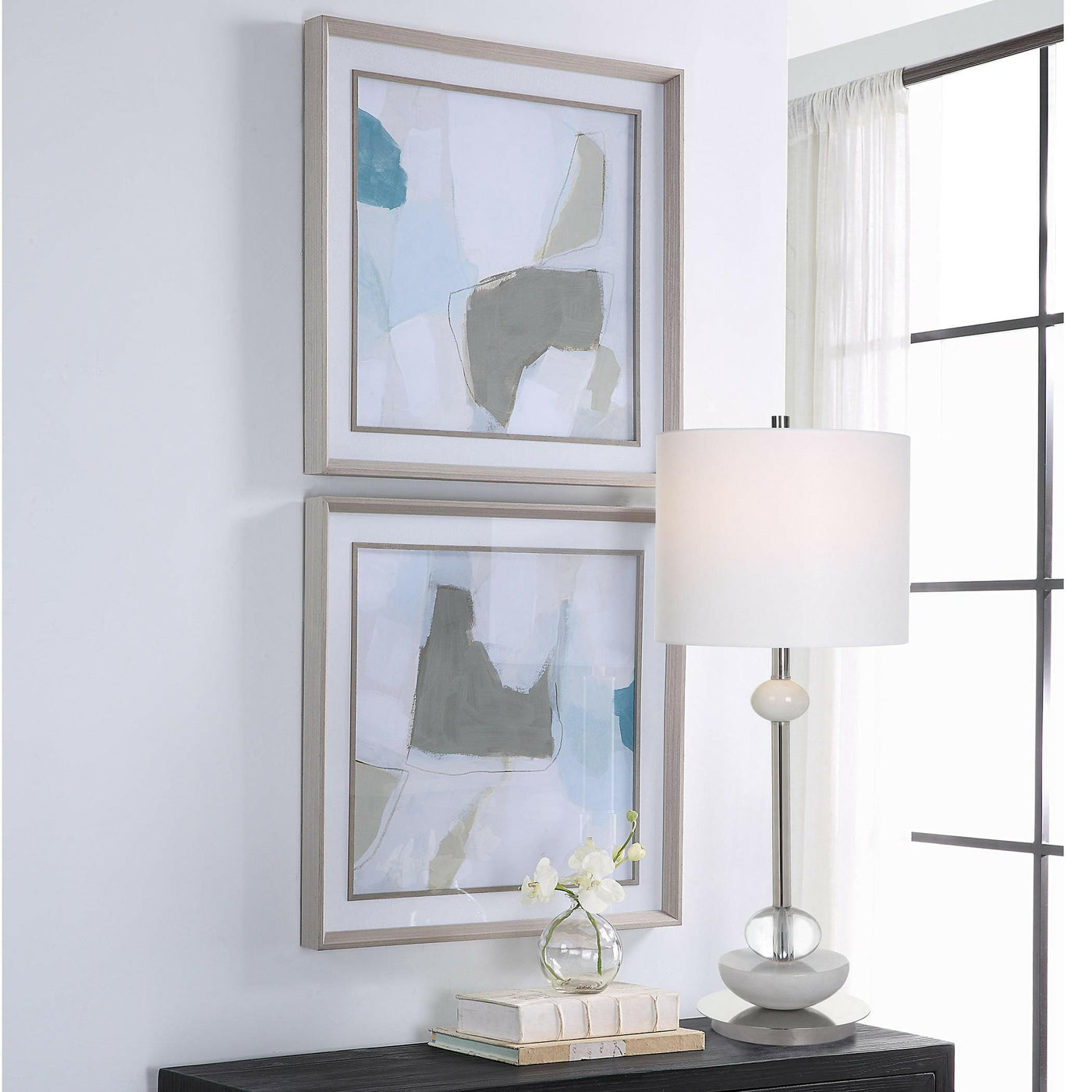 Uttermost Accessories Mist Shapes Framed Prints, Set/2 House of Isabella UK