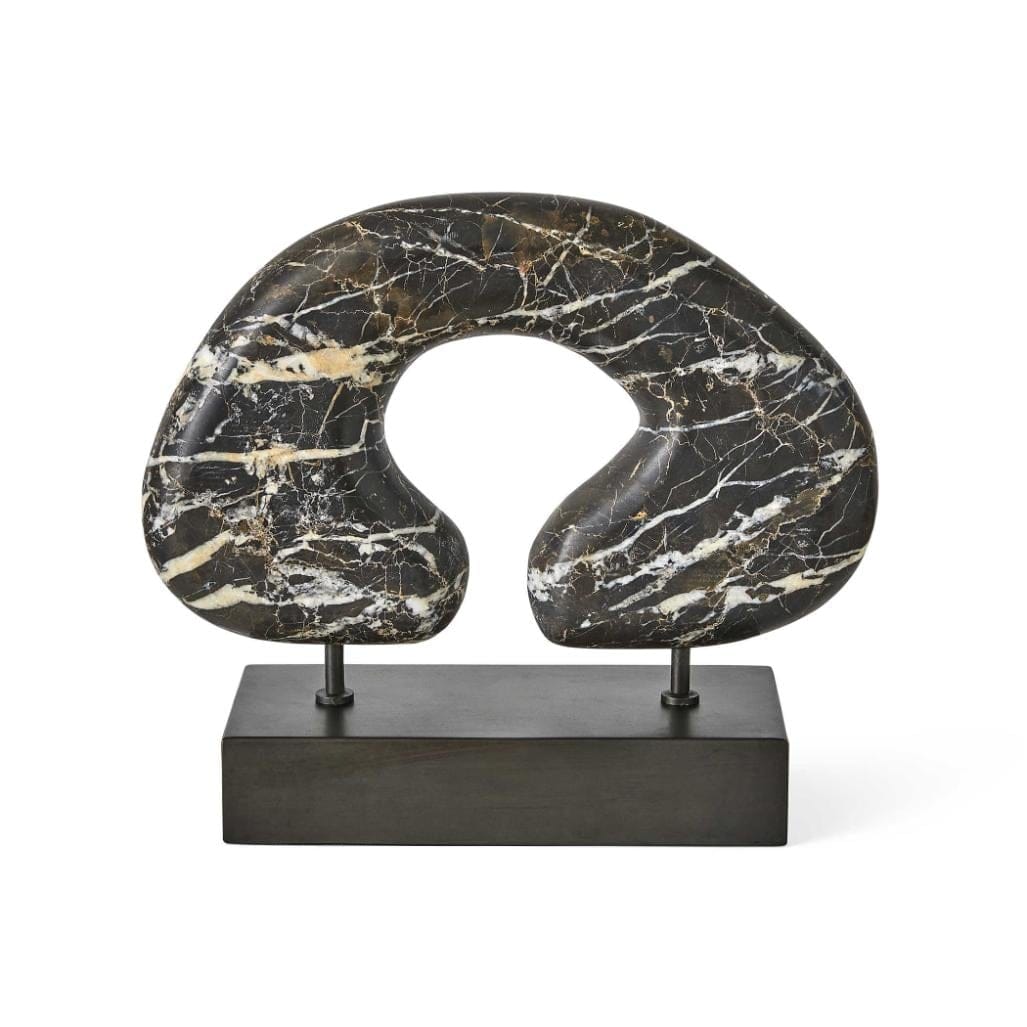 Uttermost Accessories Modern Tunnel Vision Sculpture in Black Marble House of Isabella UK