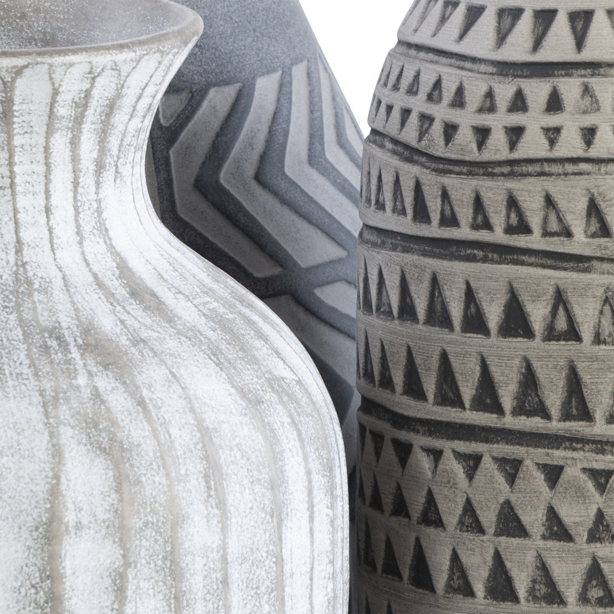 Uttermost Accessories Natchez Geometric Vases, S/3 House of Isabella UK