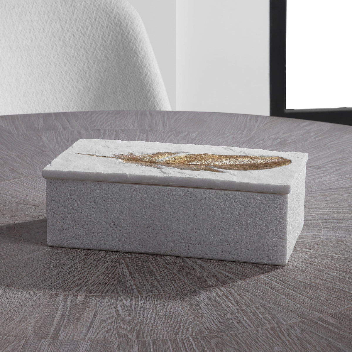 Uttermost Accessories Nephele White Stone Box House of Isabella UK