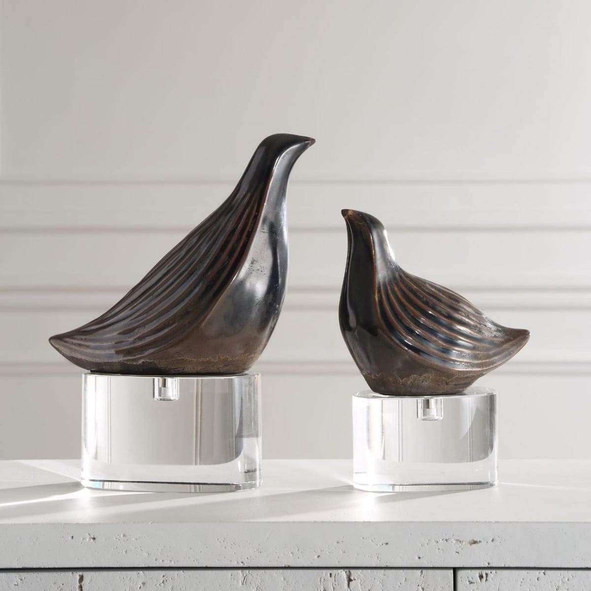 Uttermost Accessories Nesting Bird Gray Sculptures, Set of 2 House of Isabella UK
