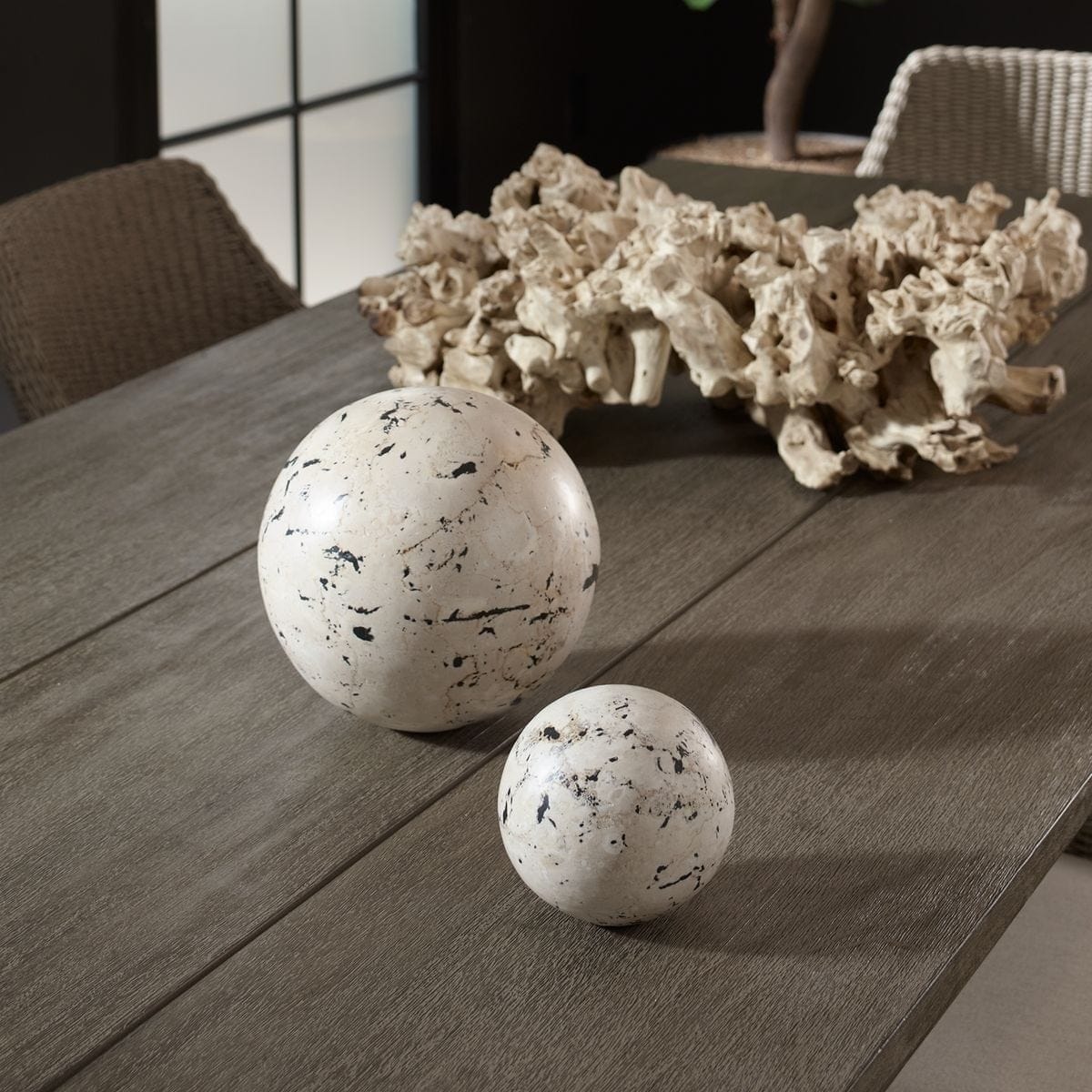 Uttermost Accessories Nouveau Coral Stone Decorative Spheres - Set of 2 House of Isabella UK