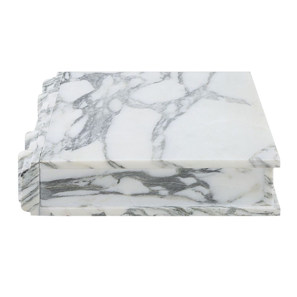 Uttermost Accessories Novel Box in Arabescato Marble Small House of Isabella UK
