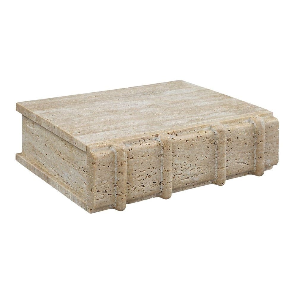 Uttermost Accessories Novel Box in Travertine Small House of Isabella UK