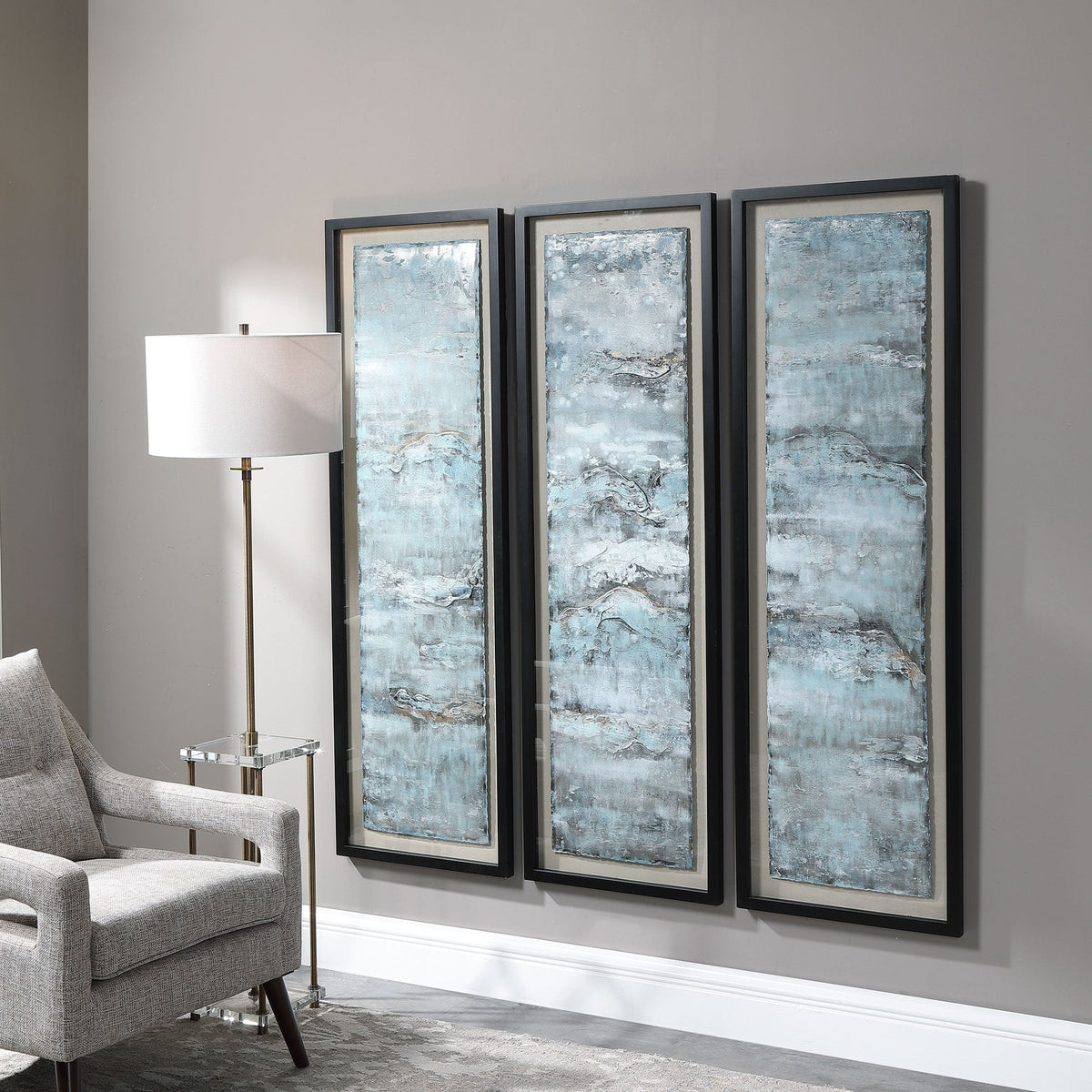 Uttermost Accessories Ocean Swell Painted Metal Shadow Box House of Isabella UK