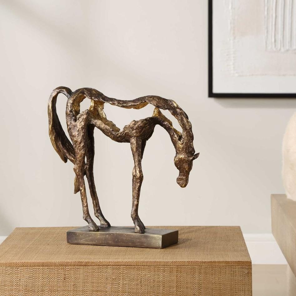 Uttermost Accessories Openly Grazing Horse Sculpture House of Isabella UK