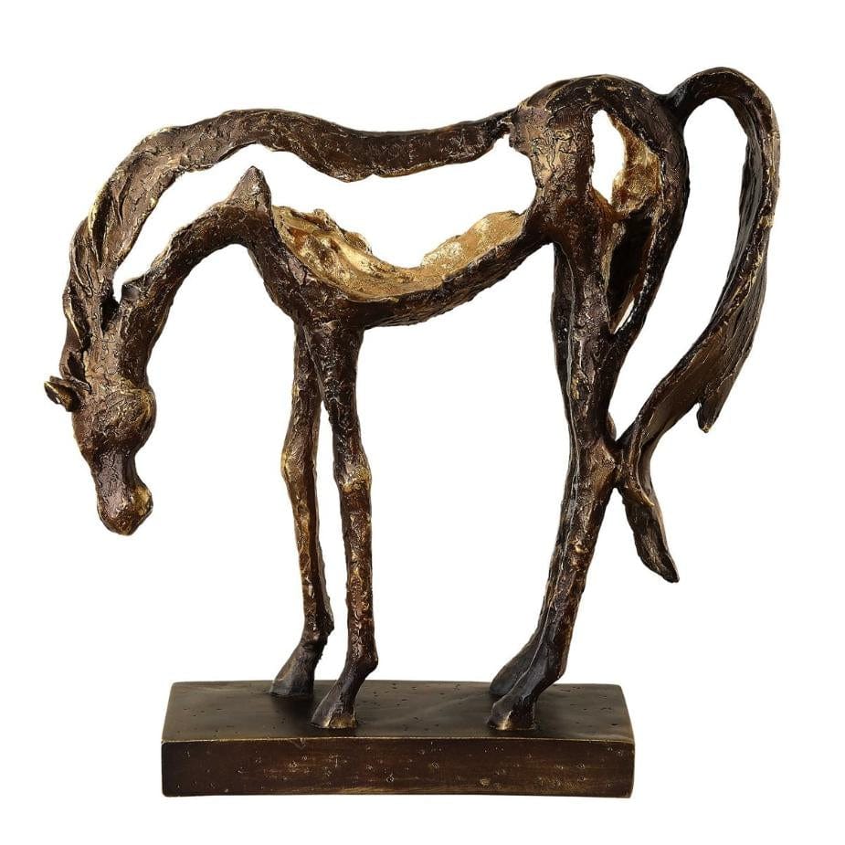 Openly Grazing Horse Sculpture.