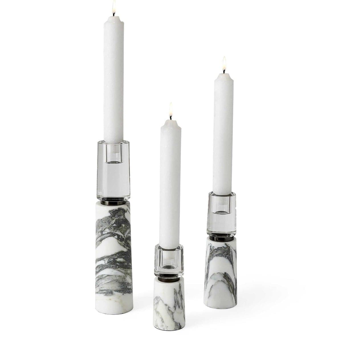 Uttermost Accessories Optic Candleholders - Marble, Set of 3 House of Isabella UK
