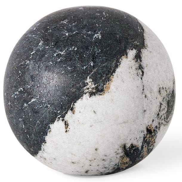 Uttermost Accessories Orb Ornament in Black and White Panda Marble House of Isabella UK
