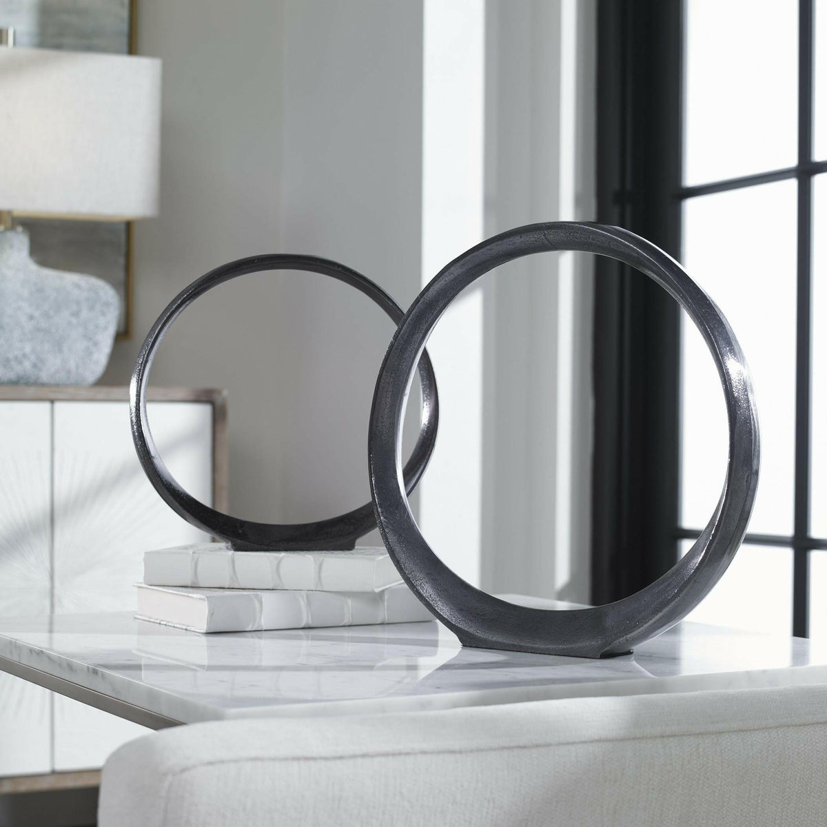 Orbits Black Ring Sculptures, S/2.