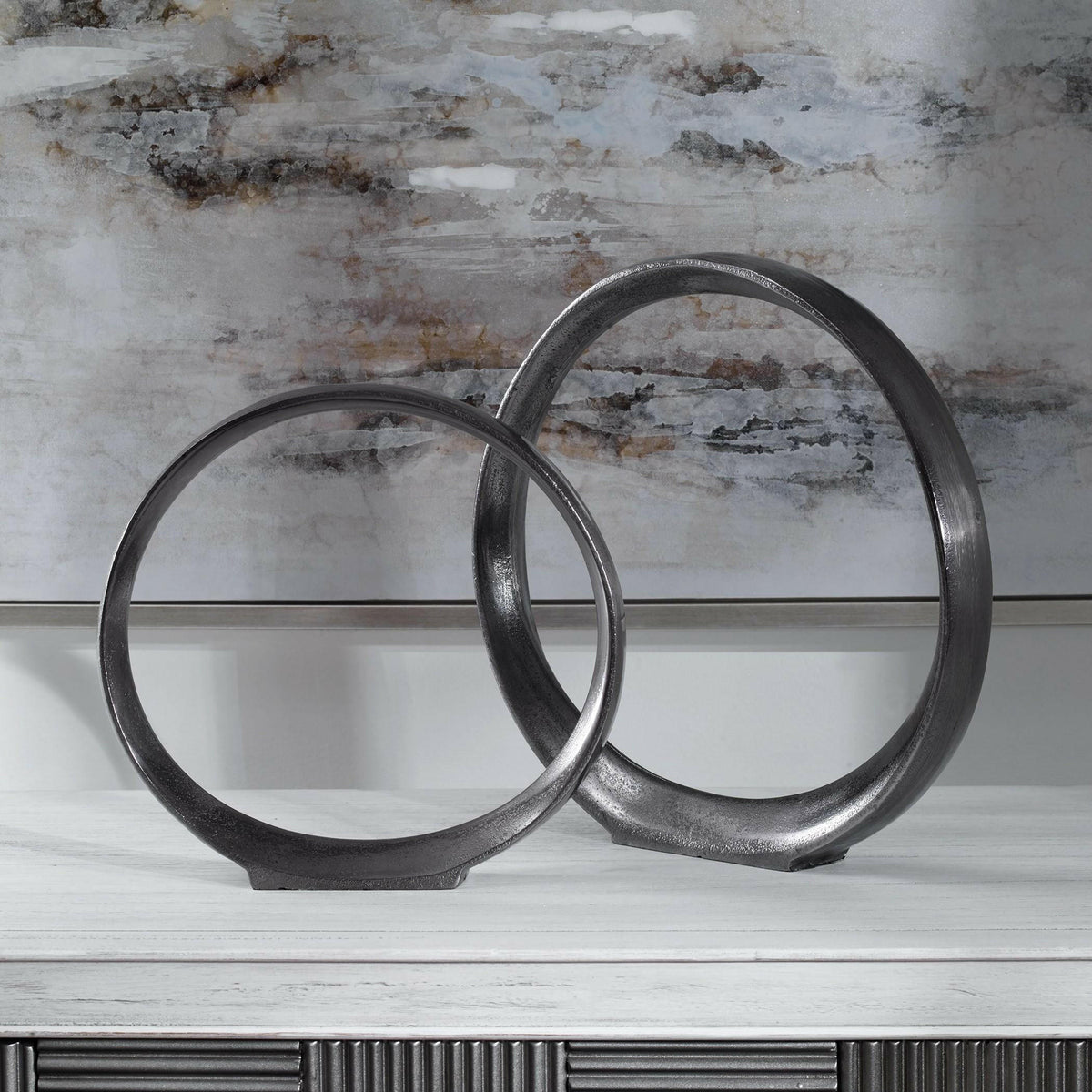 Orbits Black Ring Sculptures, S/2.