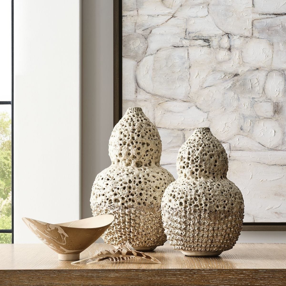 Uttermost Accessories Out of my Gourd Vase in Off-White - Large House of Isabella UK