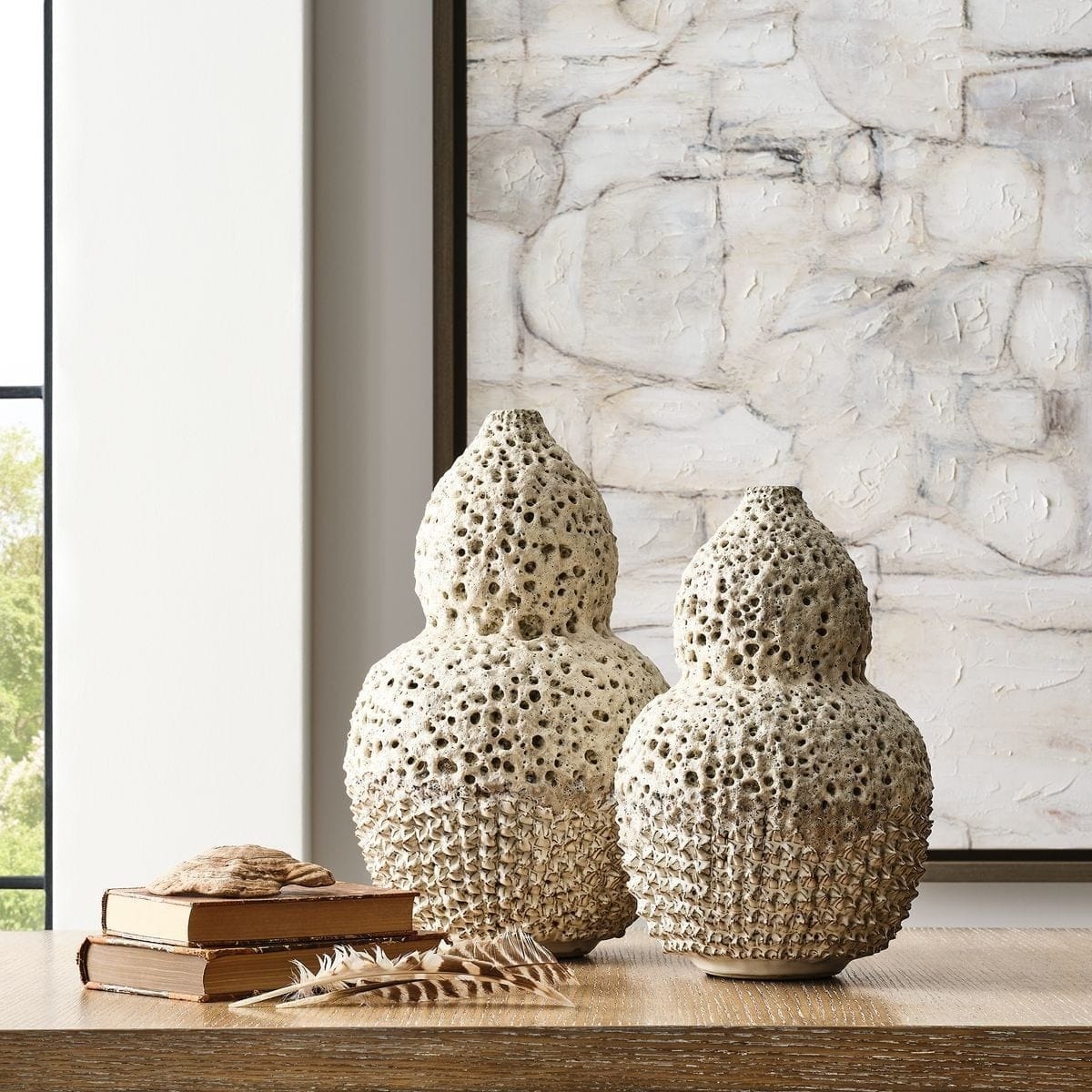 Uttermost Accessories Out of my Gourd Vase in Off-White - Small House of Isabella UK